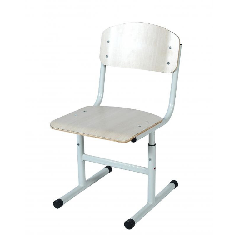 Учнівський стілець Т-подібний, з регулюванням глибини сидіння, рост. гр. №4-6, каркас - кругла труба, покриття - пластик HPL, АЛМАНТ, 385х430-440х775-855 мм